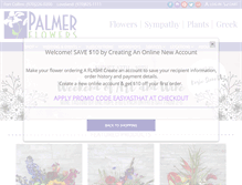 Tablet Screenshot of palmerflowers.com